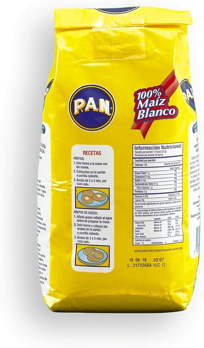 P.A.N Harina PAN Blanca 1kg( 35 oz / 2lb 3.3 oz)