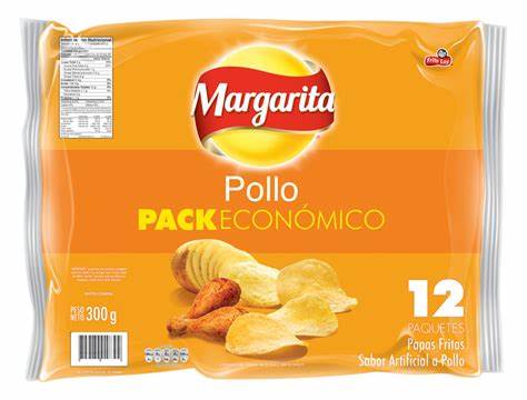 PAPA MARGARITA POLLO (Paquete X 12 unids) 25gr